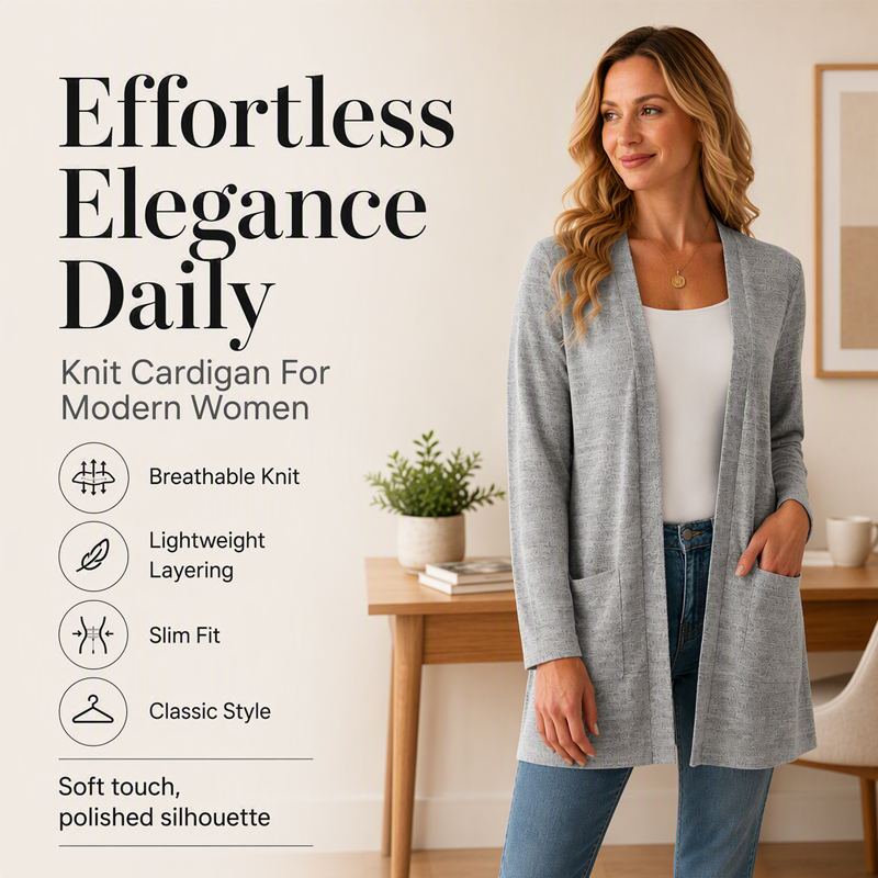 🍁New Fall Collection-Women's Casual Open Front Cardigan with Pockets