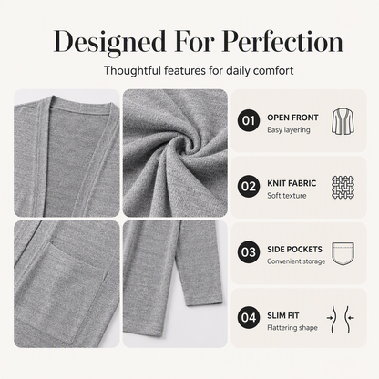 🍁New Fall Collection-Women's Casual Open Front Cardigan with Pockets