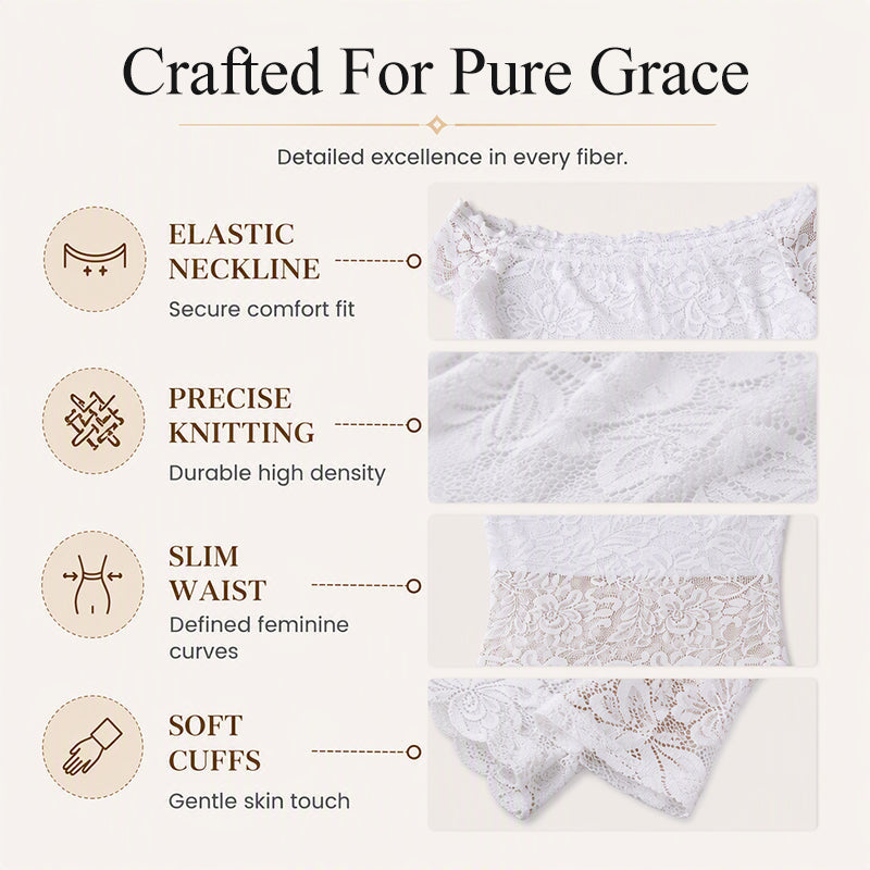 Women's Off-The-Shoulder Lace T-Shirt