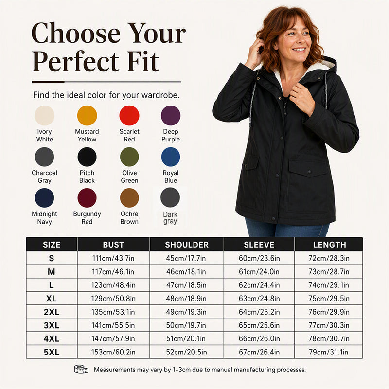 💖LAST DAY SALE 70% OFF🧥Women's Plush-Lined Windproof Hooded Jacket
