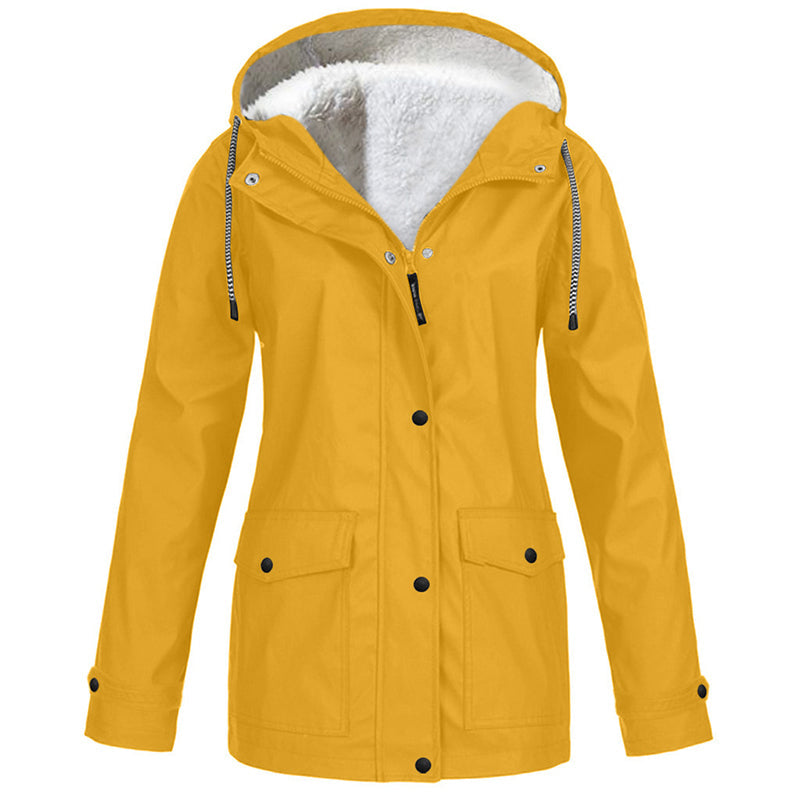 💖LAST DAY SALE 70% OFF🧥Women's Plush-Lined Windproof Hooded Jacket