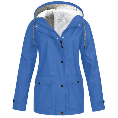 💖LAST DAY SALE 70% OFF🧥Women's Plush-Lined Windproof Hooded Jacket