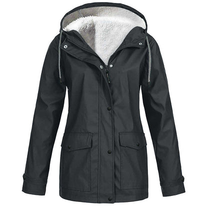 💖LAST DAY SALE 70% OFF🧥Women's Plush-Lined Windproof Hooded Jacket