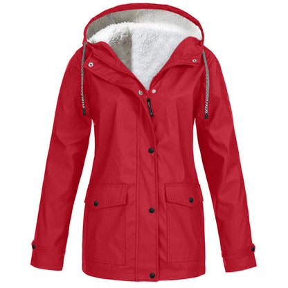 💖LAST DAY SALE 70% OFF🧥Women's Plush-Lined Windproof Hooded Jacket