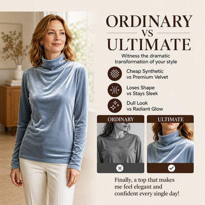 Women's Loose Turtleneck Long Sleeve Top