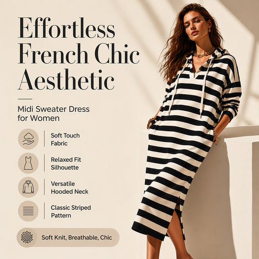 Hot Sale 49% OFF💖Women's Casual Striped Hoodie Dress