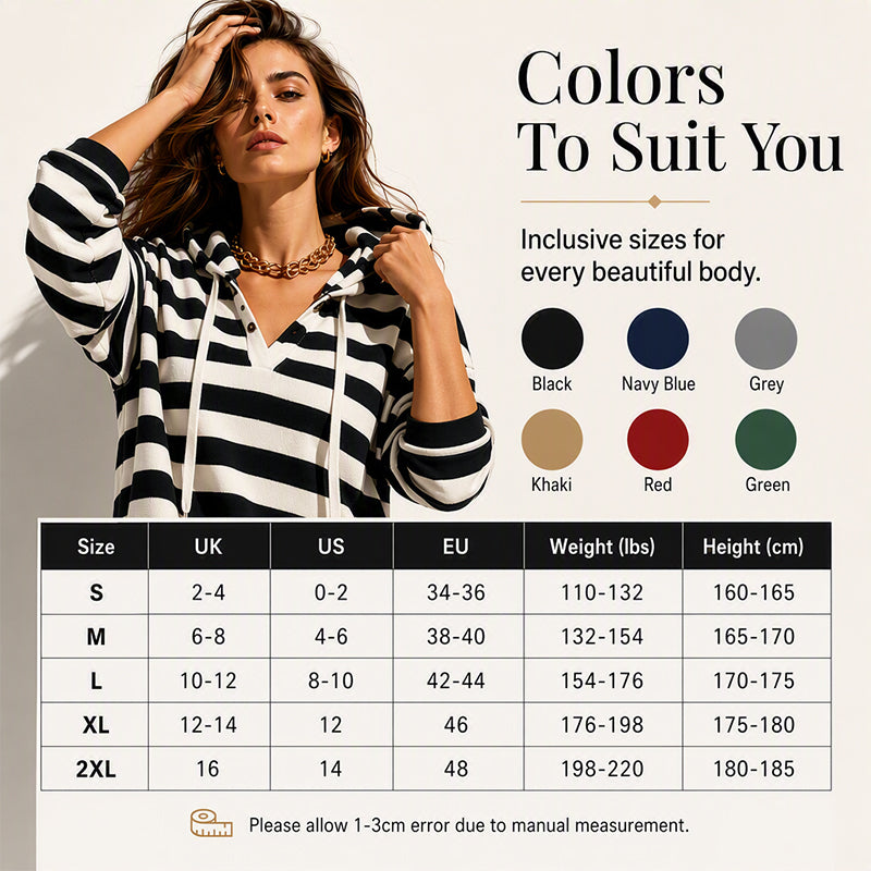 Hot Sale 49% OFF💖Women's Casual Striped Hoodie Dress