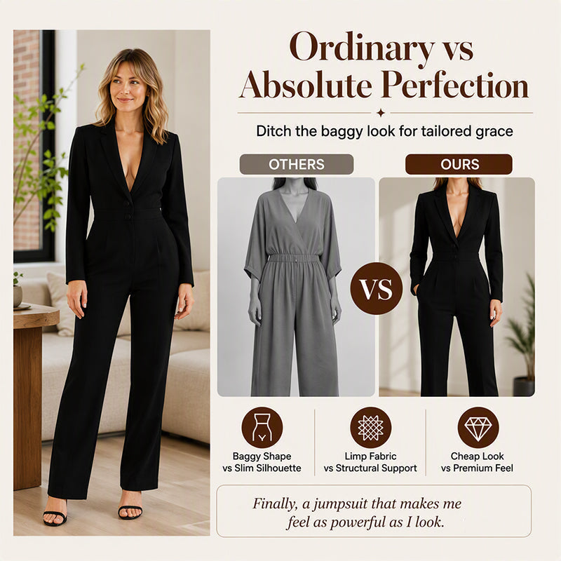 🌸49% OFF NOW!Women's Elegant Blazer Jumpsuit