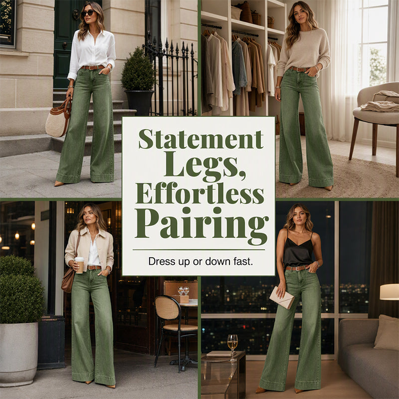 Hot Sale 49% OFF👖 Women's Leg-Lengthening Wide-Leg Jeans