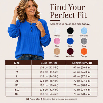 🔥49% OFF! Womens's Casual Waffle Knit Sweatshirt