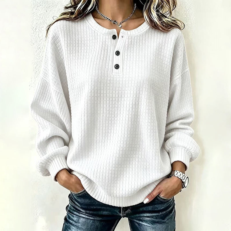 🔥49% OFF! Womens's Casual Waffle Knit Sweatshirt
