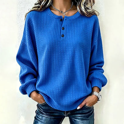 🔥49% OFF! Womens's Casual Waffle Knit Sweatshirt
