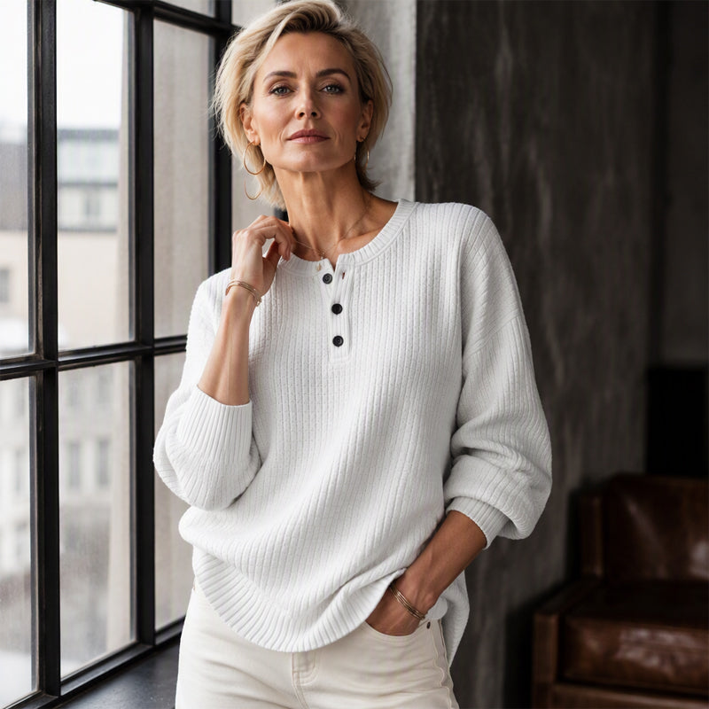 🔥49% OFF! Womens's Casual Waffle Knit Sweatshirt