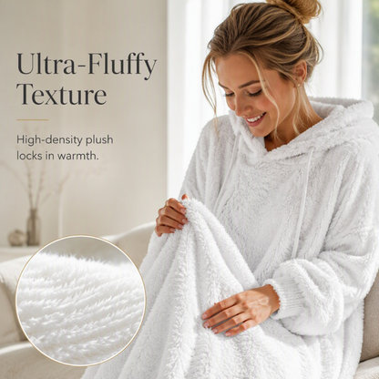 Women’s Casual Plush Hooded Lounge Dress
