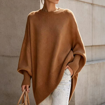 Women's Plus Size Crew Neck Pullover Sweater