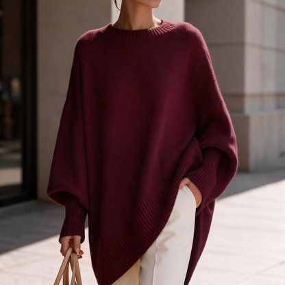 Women's Plus Size Crew Neck Pullover Sweater
