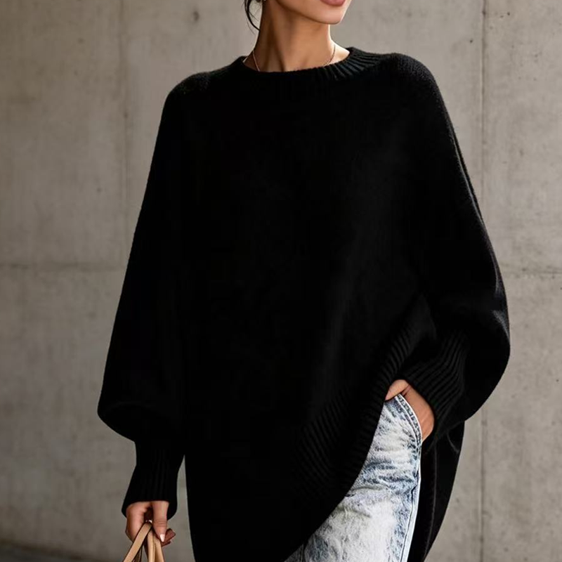 Women's Plus Size Crew Neck Pullover Sweater
