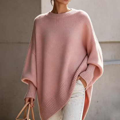 Women's Plus Size Crew Neck Pullover Sweater
