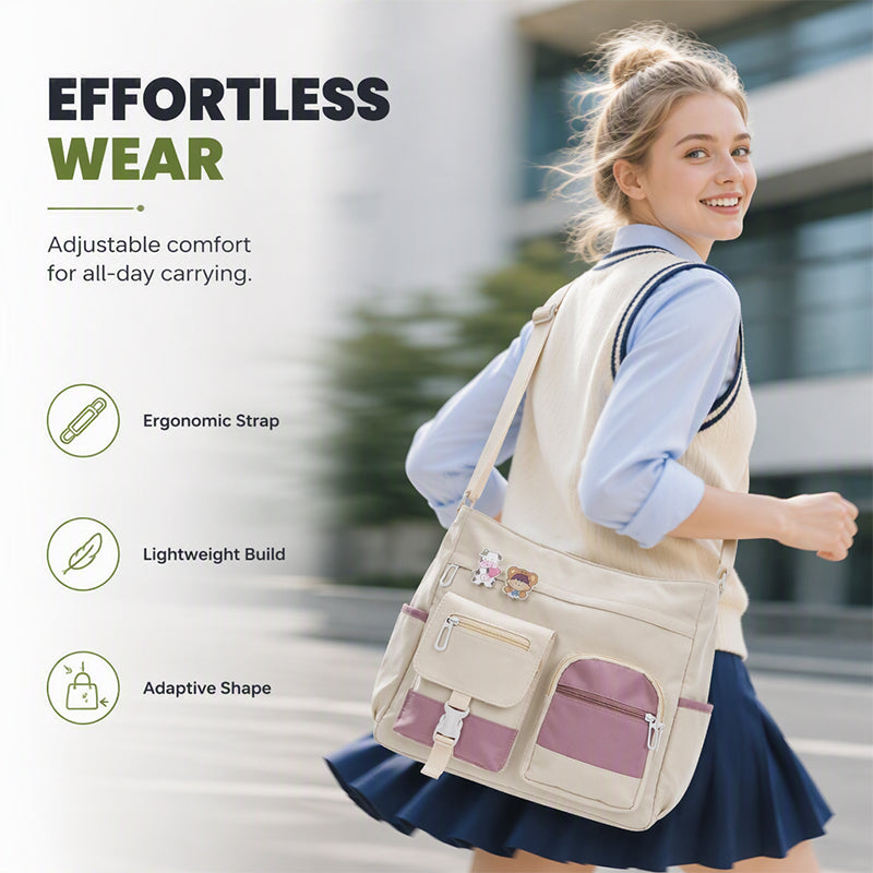 ✨Large Capacity Multi-Pocket Canvas Tote Bag