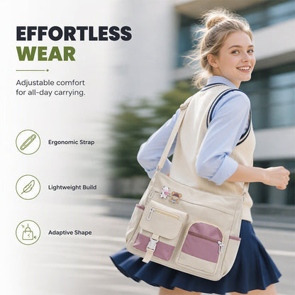 ✨Large Capacity Multi-Pocket Canvas Tote Bag
