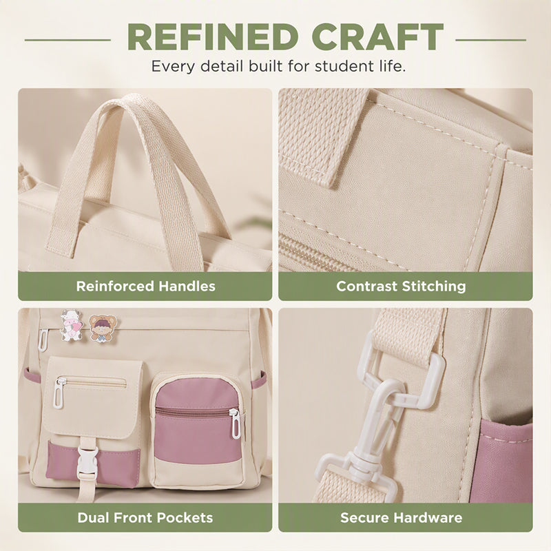 ✨Large Capacity Multi-Pocket Canvas Tote Bag