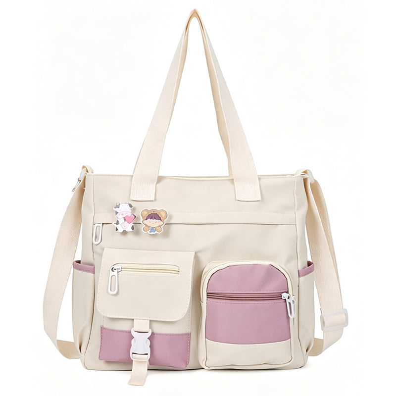 ✨Large Capacity Multi-Pocket Canvas Tote Bag