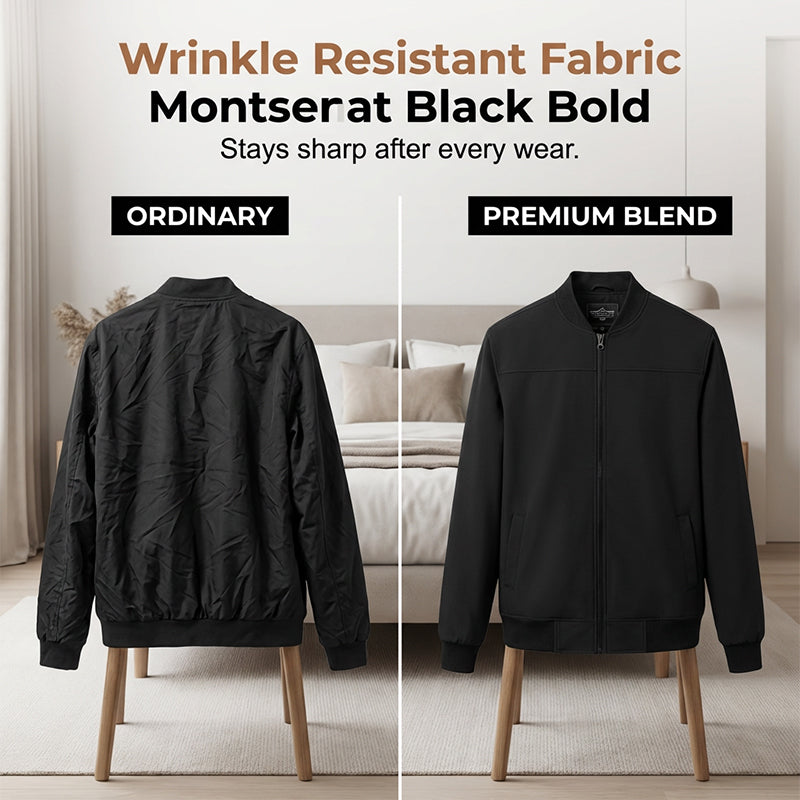 Men's Classic Bomber Jacket with Zip Front
