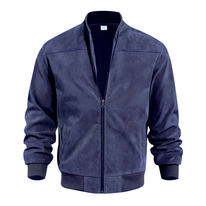 Men's Classic Bomber Jacket with Zip Front