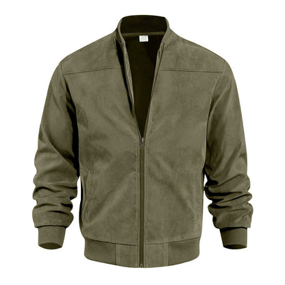 Men's Classic Bomber Jacket with Zip Front
