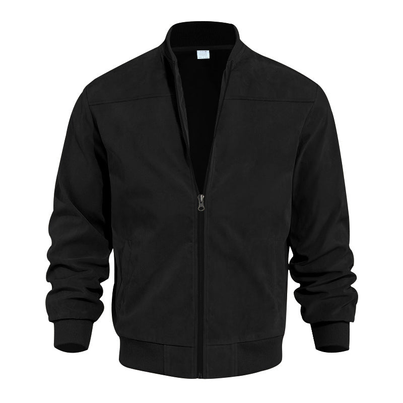 Men's Classic Bomber Jacket with Zip Front
