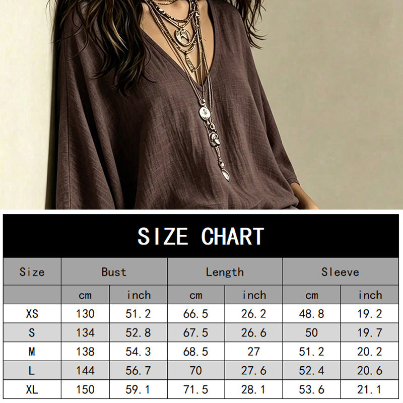 Women's Effortless Draped V-Neck Blouse