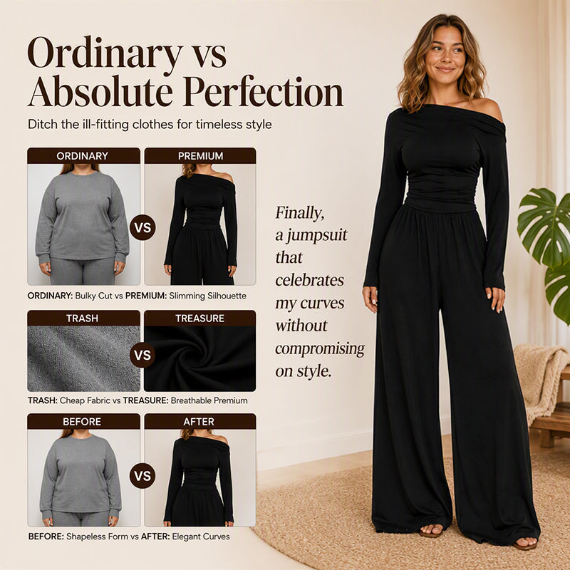 👗✨Women's Off-Shoulder Wide-Leg Jumpsuit
