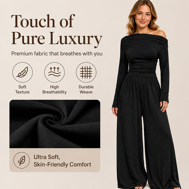 👗✨Women's Off-Shoulder Wide-Leg Jumpsuit
