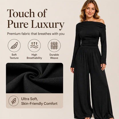 👗✨Women's Off-Shoulder Wide-Leg Jumpsuit