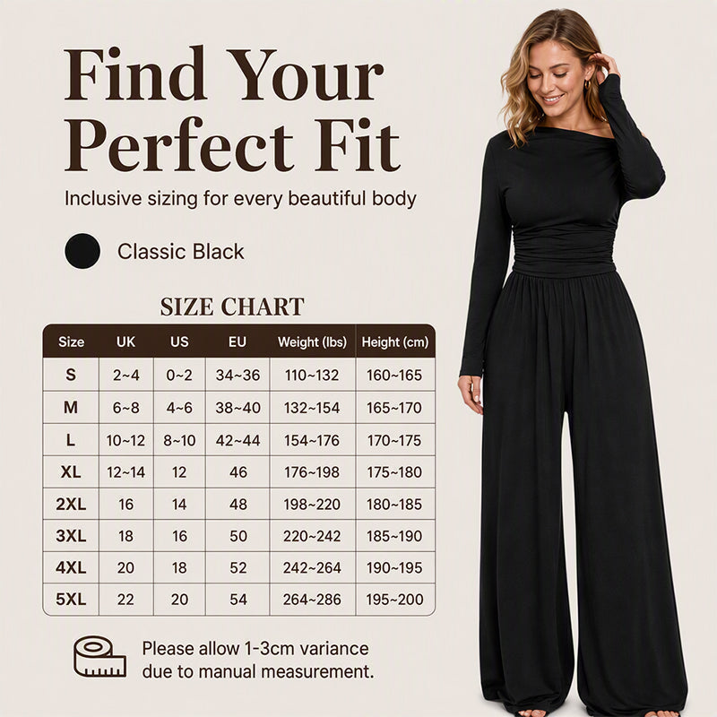 👗✨Women's Off-Shoulder Wide-Leg Jumpsuit