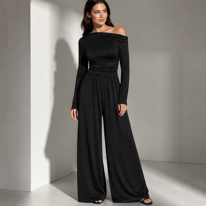 👗✨Women's Off-Shoulder Wide-Leg Jumpsuit