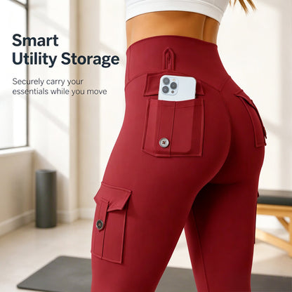 Women's High-Waisted Cargo Yoga Pants
