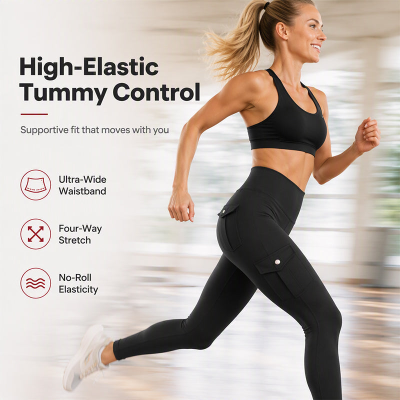 Women's High-Waisted Cargo Yoga Pants