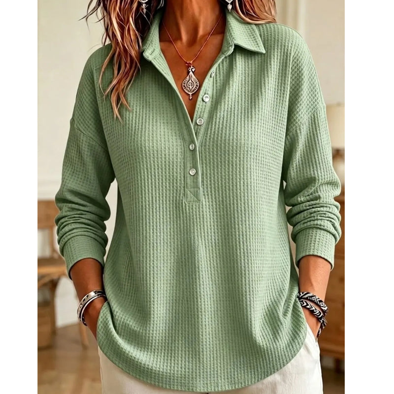 Women's Relaxed Knit Long-Sleeve T-Shirt