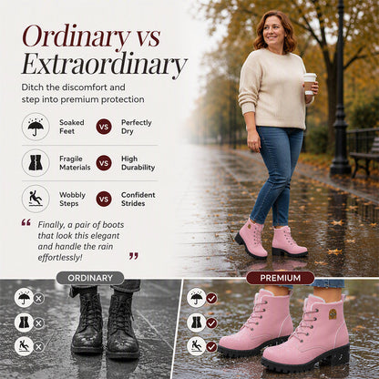 Women's Winter Chunky Block Heel Boots
