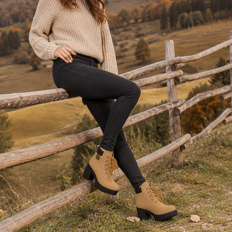Women's Winter Chunky Block Heel Boots