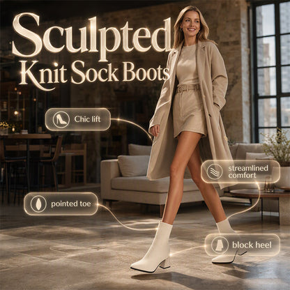 Elastic Knit Sock Boots for Women