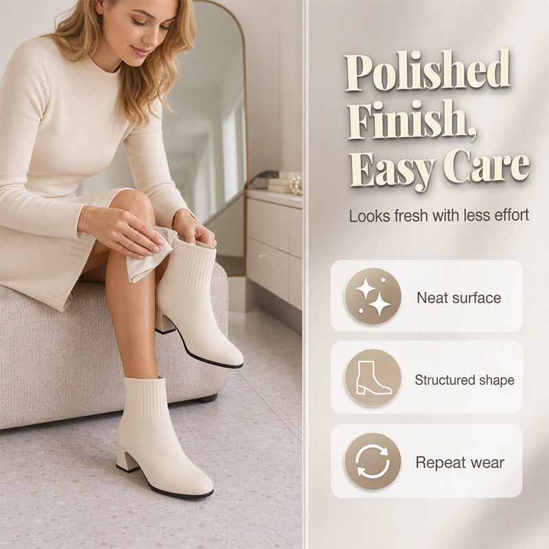 Elastic Knit Sock Boots for Women