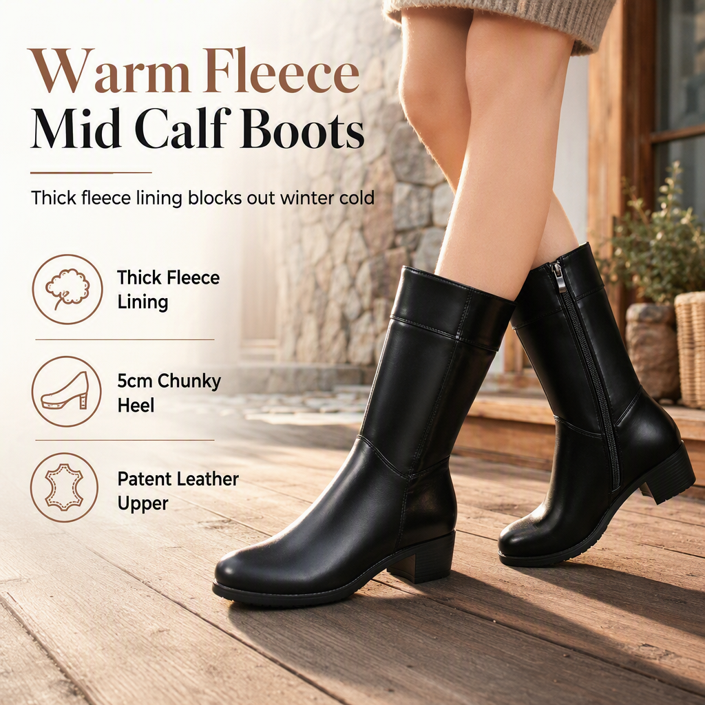 Women's Fleece-Lined Winter Martin Boots