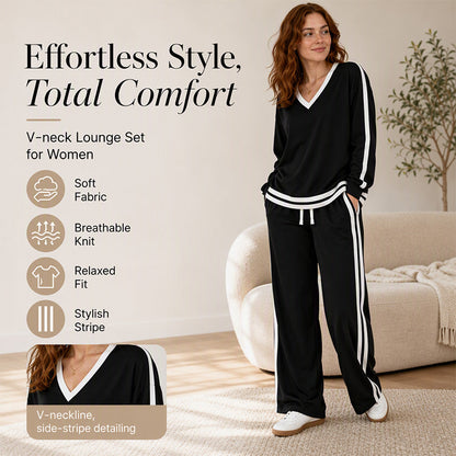 Hot Sale 50% OFF💖Women's V-Neck Pullover & Wide-Leg Pants Set