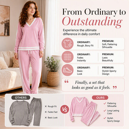 Hot Sale 50% OFF💖Women's V-Neck Pullover & Wide-Leg Pants Set