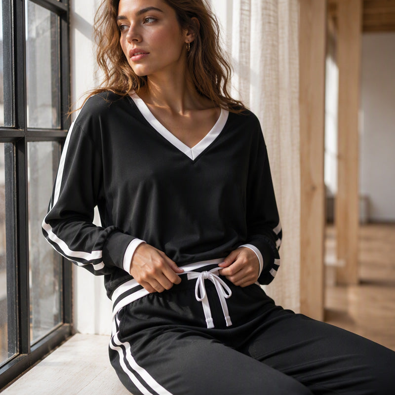 Hot Sale 50% OFF💖Women's V-Neck Pullover & Wide-Leg Pants Set