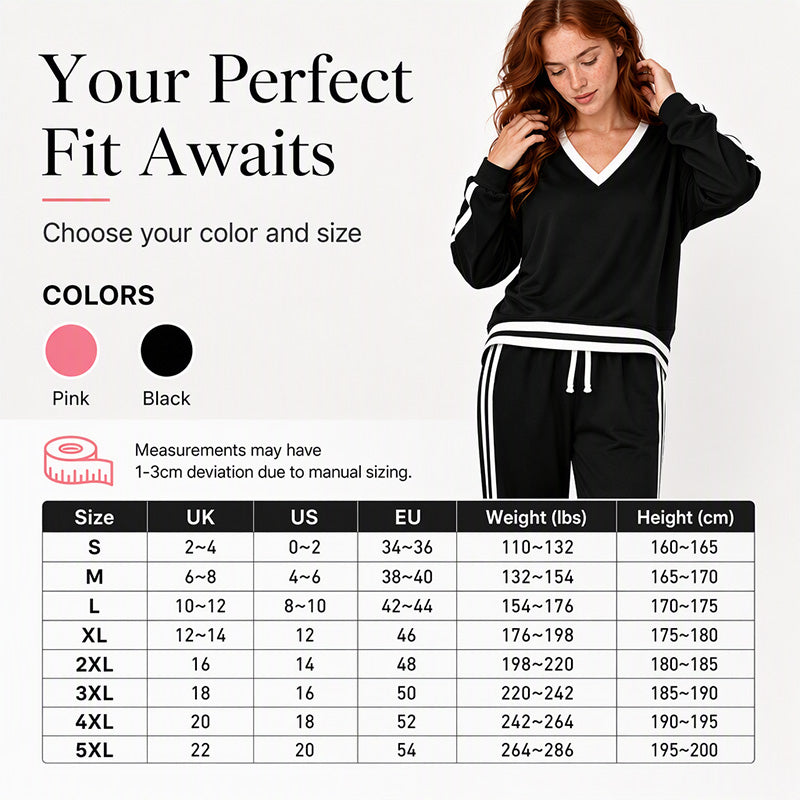 Hot Sale 50% OFF💖Women's V-Neck Pullover & Wide-Leg Pants Set