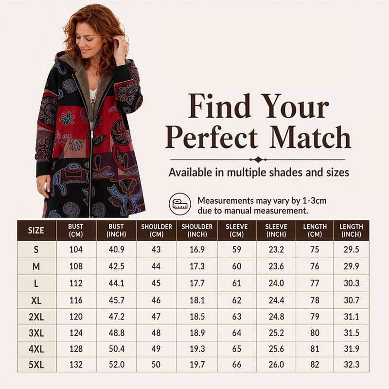 🍂Autumn Hot Sale 49% OFF🔥Women's Vintage Leaf Print Hooded Coat
