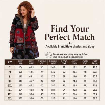 🍂Autumn Hot Sale 49% OFF🔥Women's Vintage Leaf Print Hooded Coat